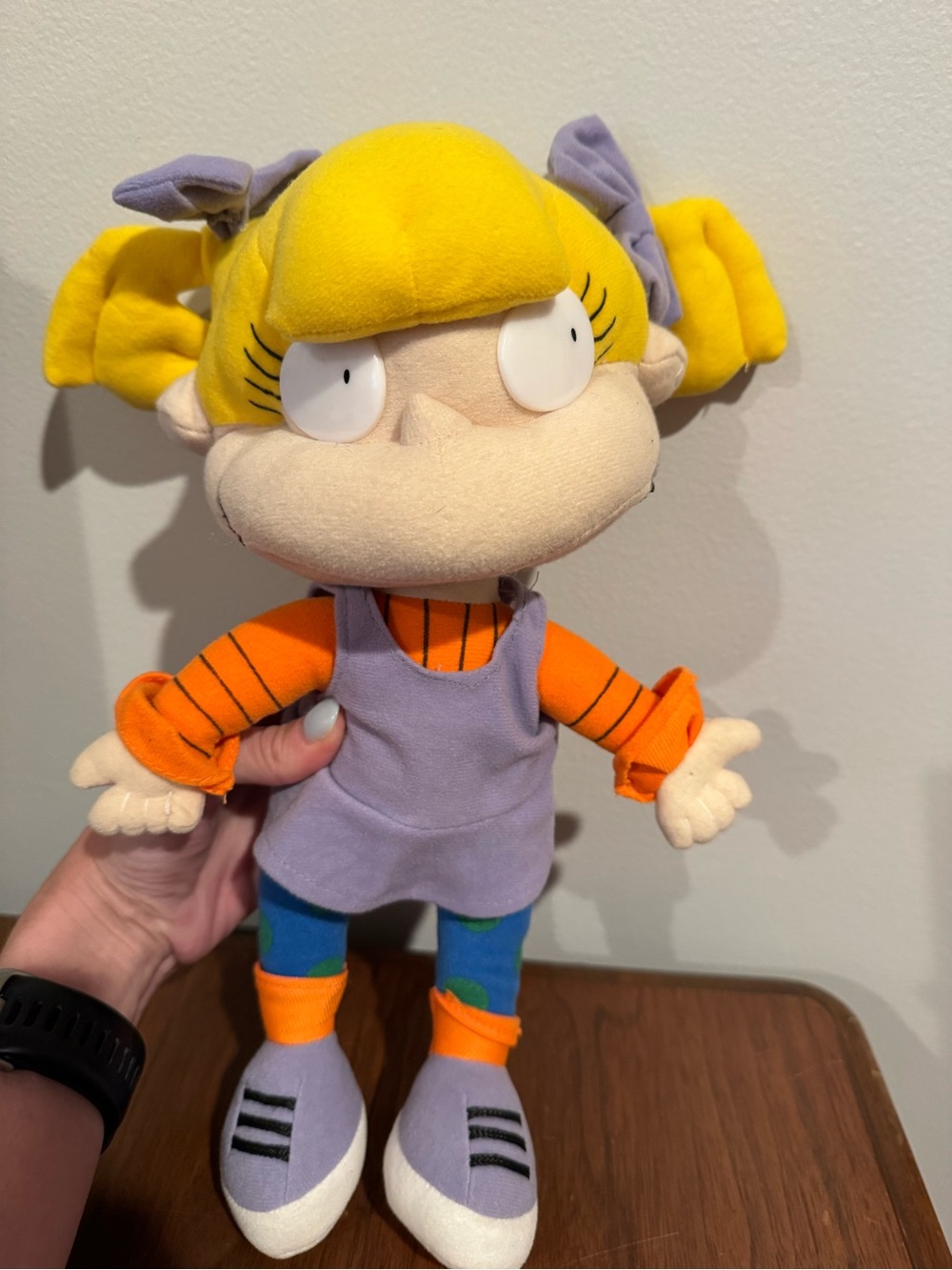 Vintage Angelica Rugrats Nickelodeon Cartoon Plush Doll Nanco 2000 18”